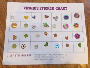 show notes - sticker chart
